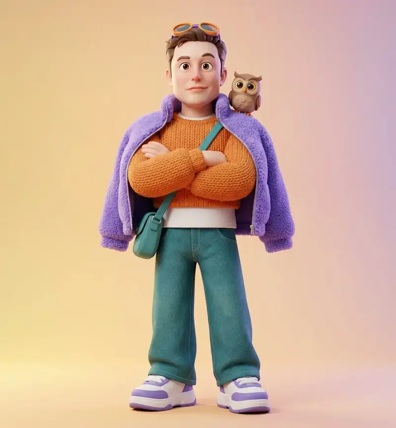 پیش‌نمایش Ultra-Detailed 3D Stylized Character Design Prompt