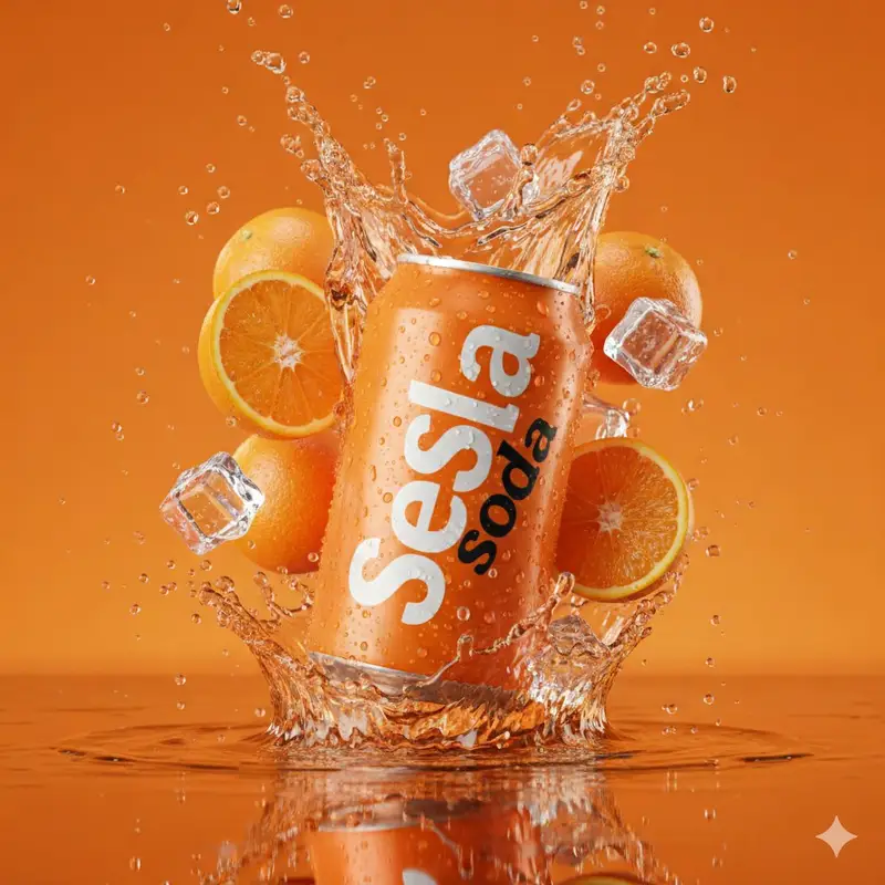 Preview of Hyper-Realistic Soda Can Splash Commercial Photo