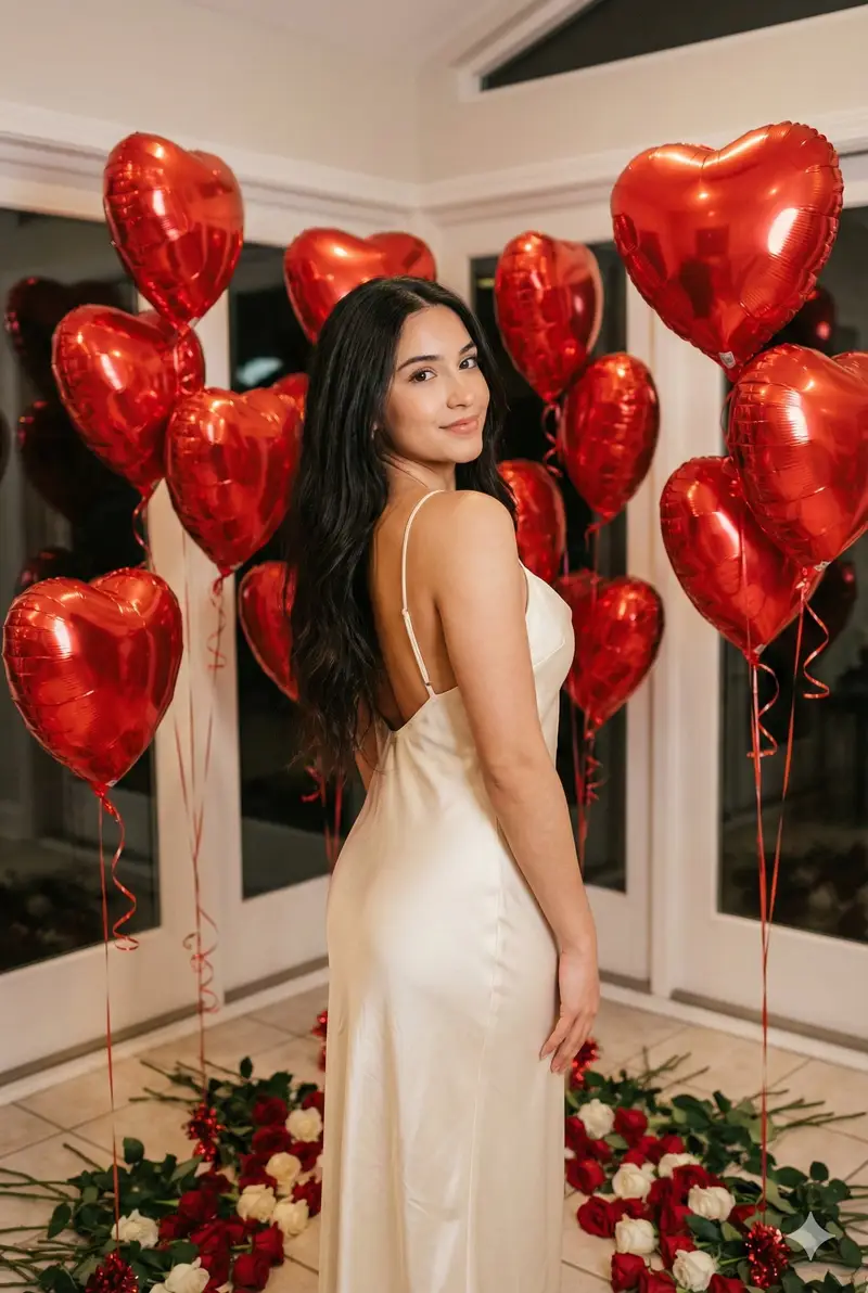 Preview of Romantic Valentine's Day Influencer Portrait