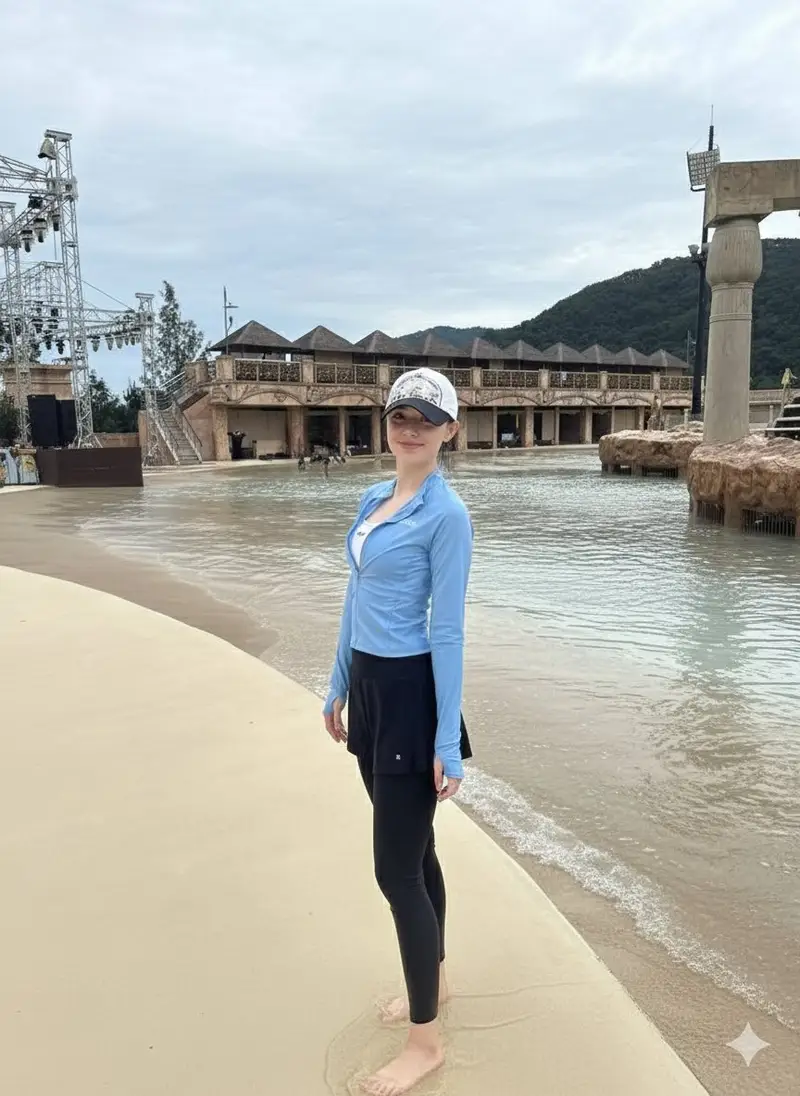 Preview of Tropical Water Park Portrait with Thai Architecture