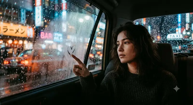 Preview of Cinematic Rainy Night Car Portrait