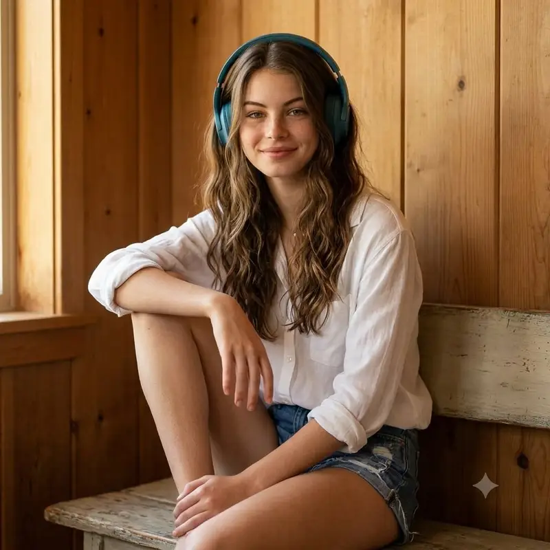 Preview of Cozy Indoor Headphones Lifestyle Portrait