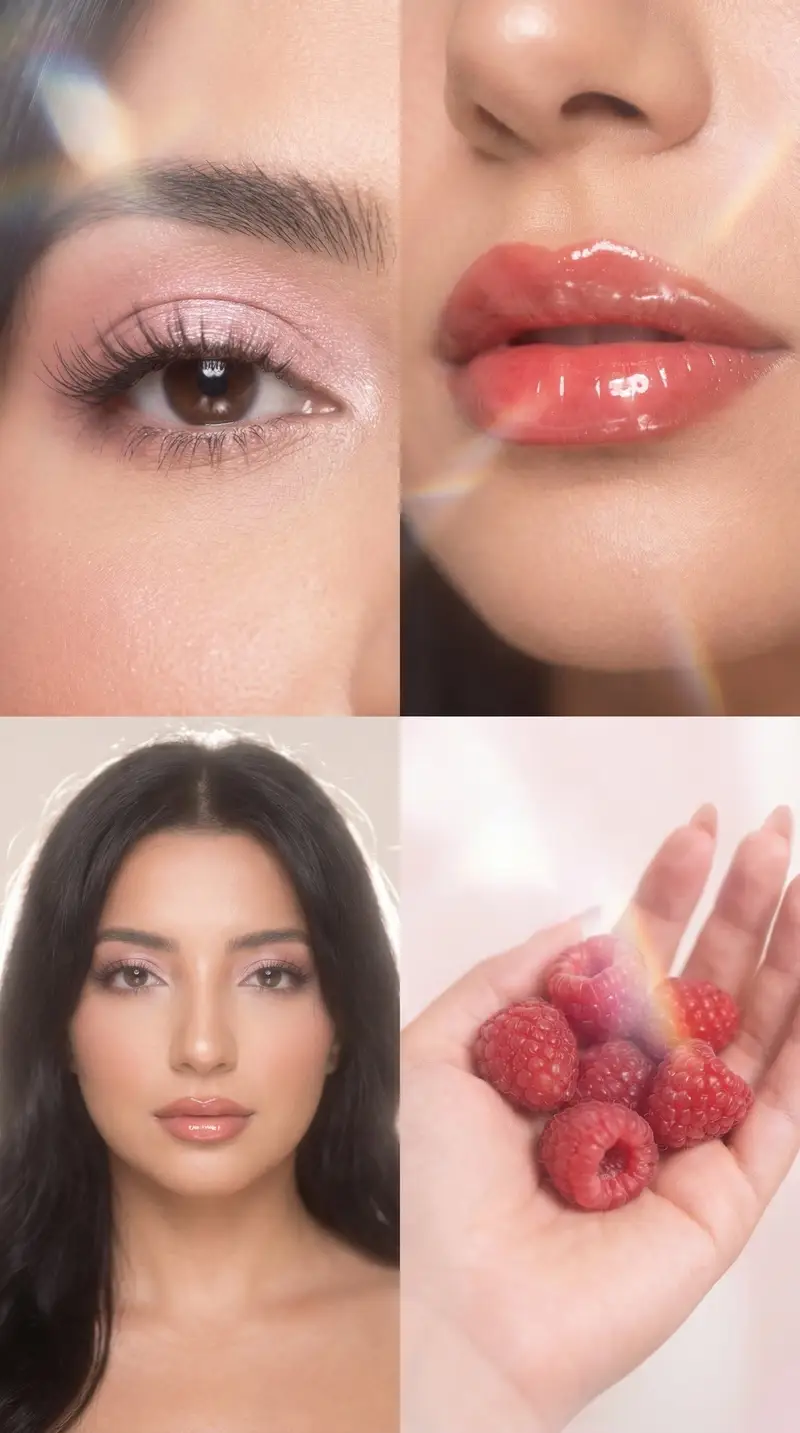 Preview of Strawberry Milk Glass Lens Beauty Quad Prompt