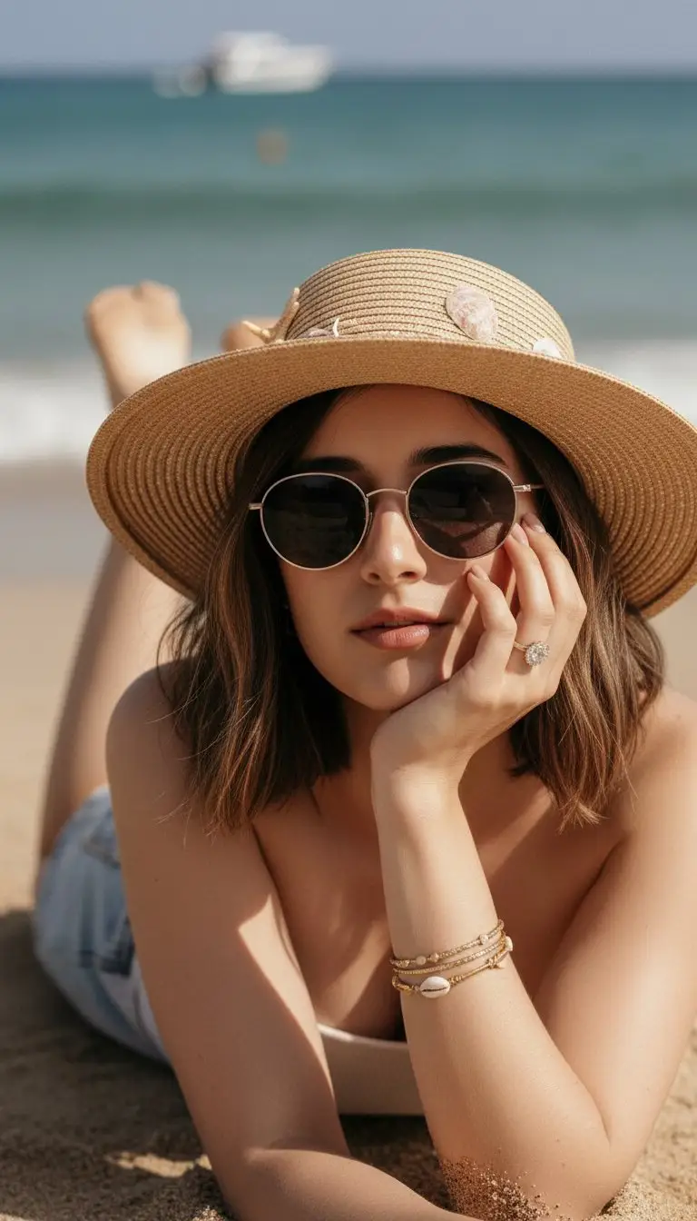پیش‌نمایش Ultra-Realistic Beach Portrait with Identity Lock