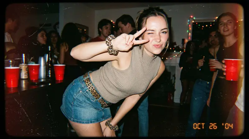 Preview of Vintage 2000s Disposable Camera Style Template