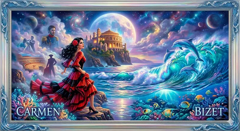 Preview of Image generation prompt for Carmen in a Kinkade style