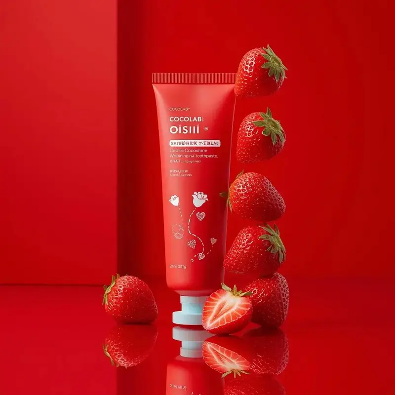 Preview of Premium Cosmetic Product Ad for Strawberry Toothpaste