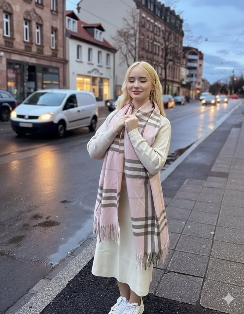 Preview of Cinematic Fashion Editorial in European Old Town at Twilight