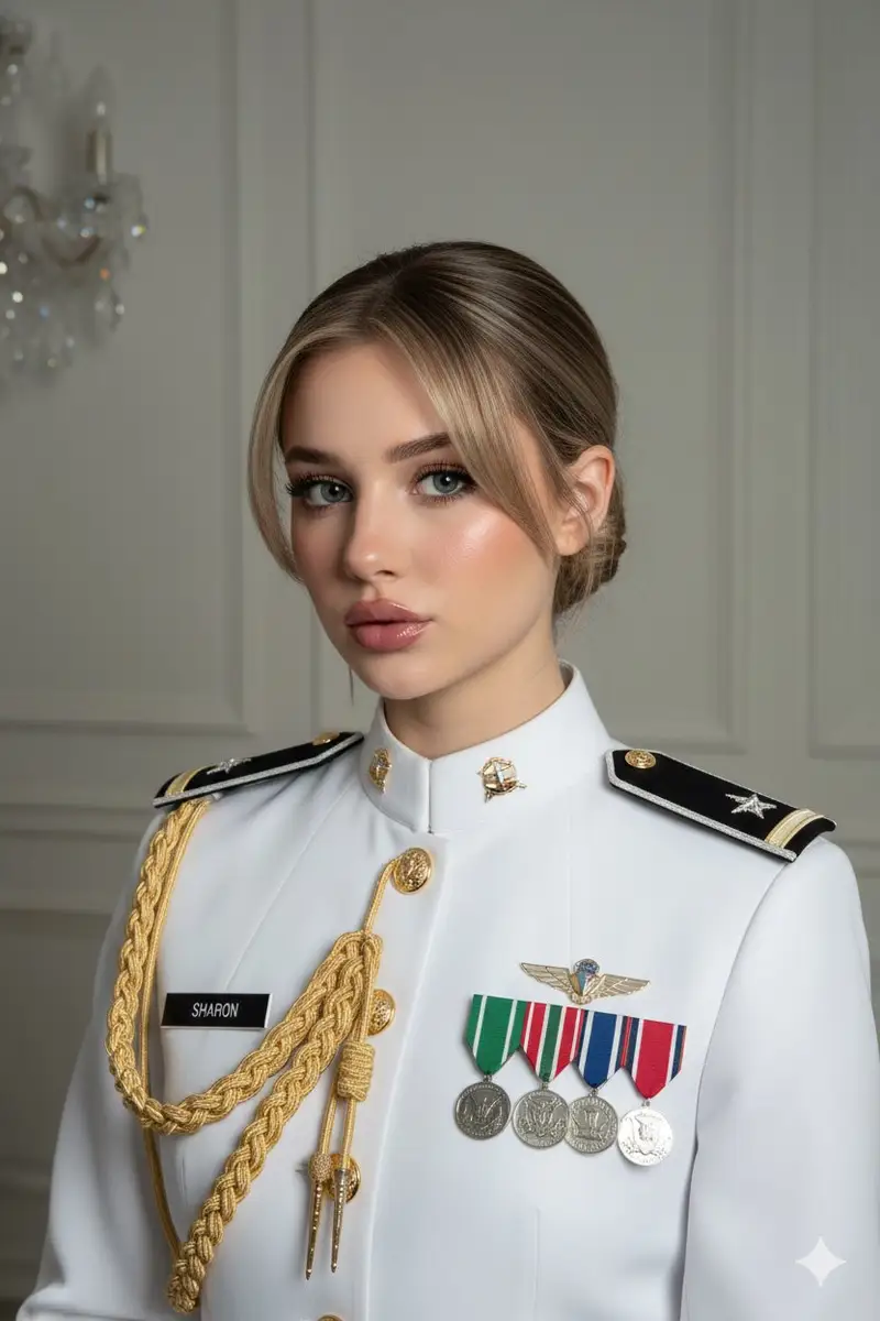 Preview of Formal Military Portrait with Identity Lock and Insignia
