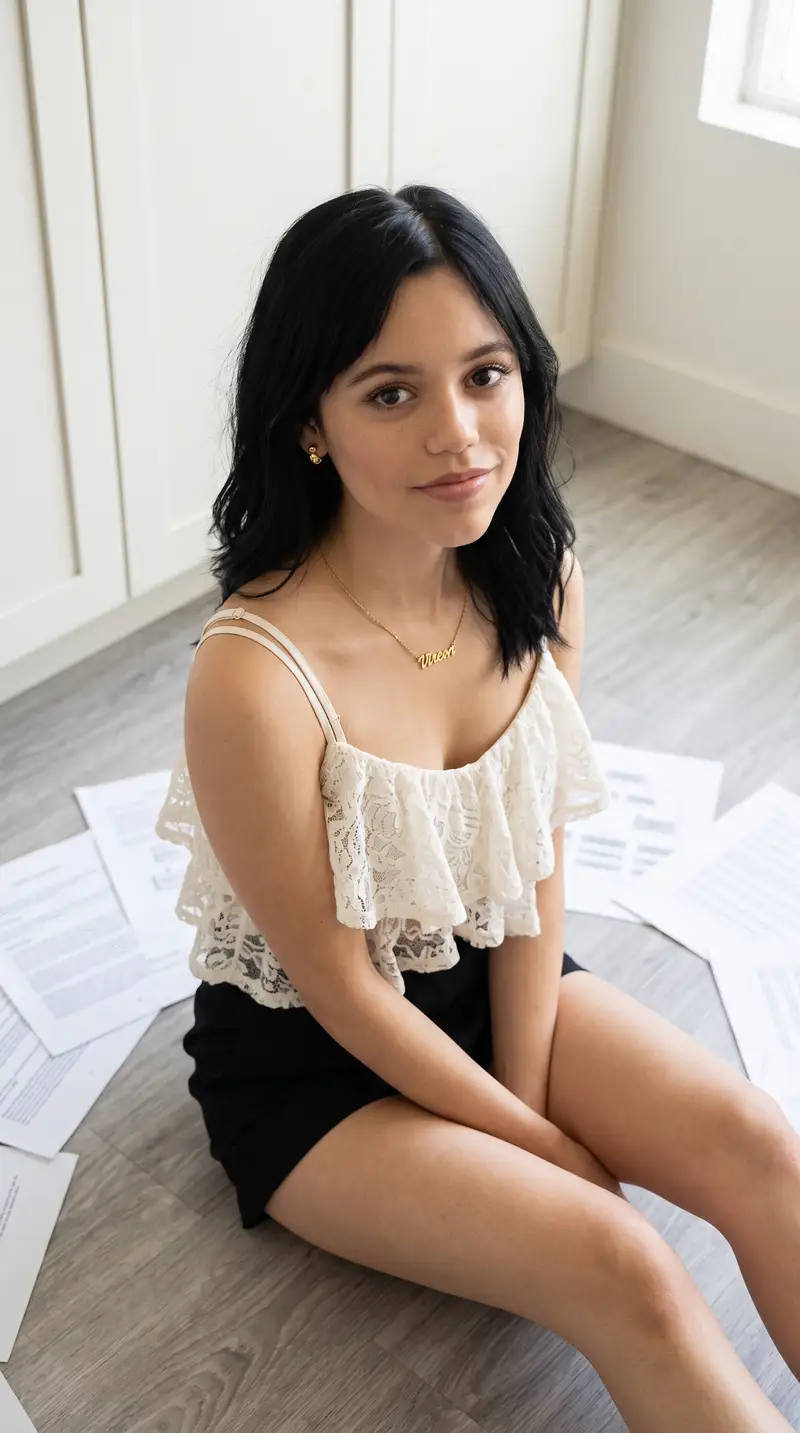 Preview of Jenna Ortega Indoor Lifestyle Portrait