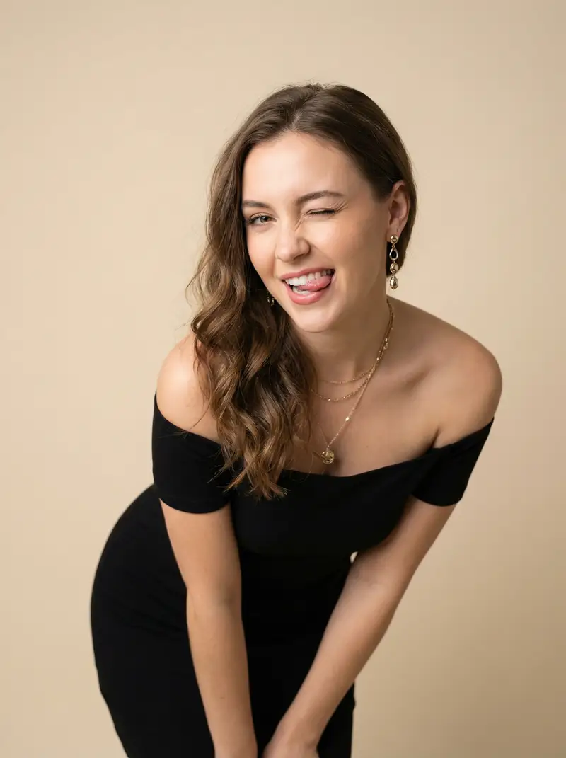 Preview of Ultra-Realistic Winking Portrait with Playful Expression