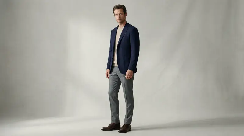 Preview of Fashion Magazine Style Photo of a Male Model in Office Casual