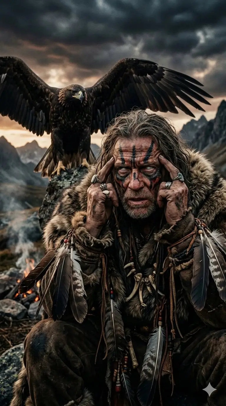 Preview of Prehistoric Shaman Bonded with Eagle Spirit