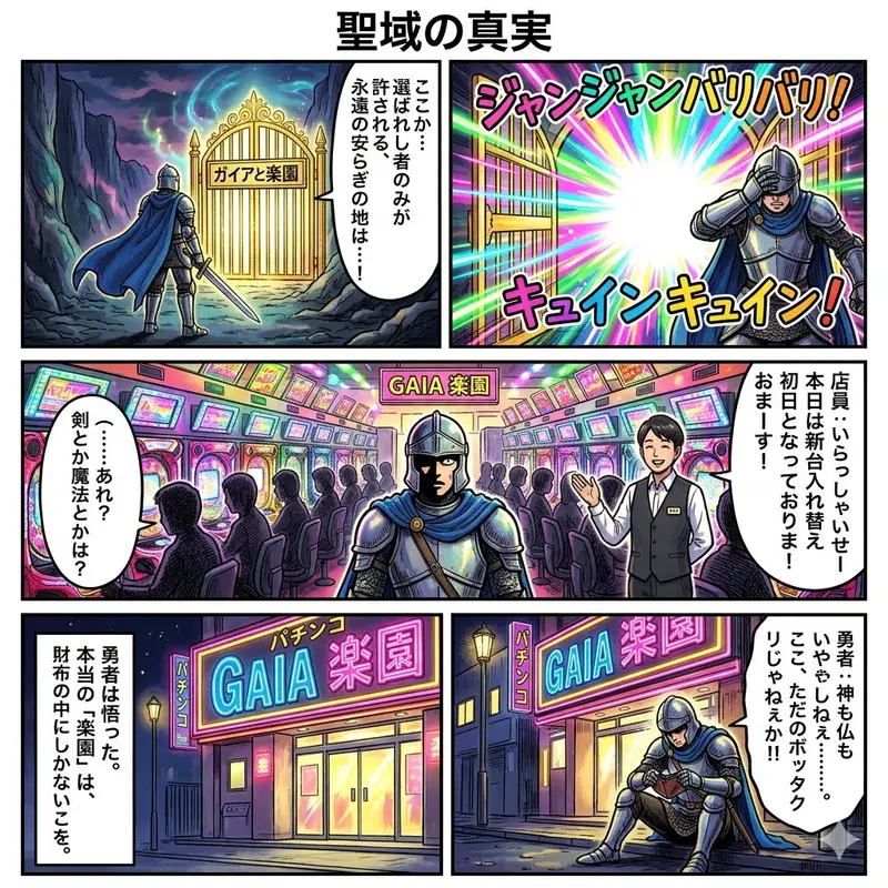 Preview of Four-Panel Manga: The Truth of the Sanctuary