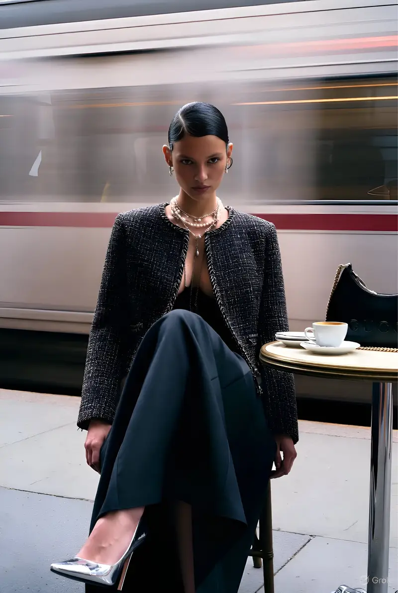 Preview of Gucci Campaign Subway Platform Fashion Prompt
