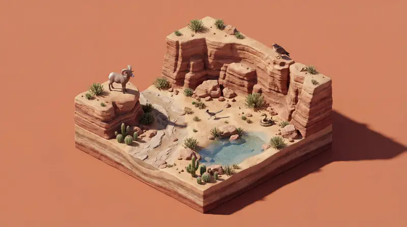 Preview of 4K Wildlife Habitat Diorama Prompt