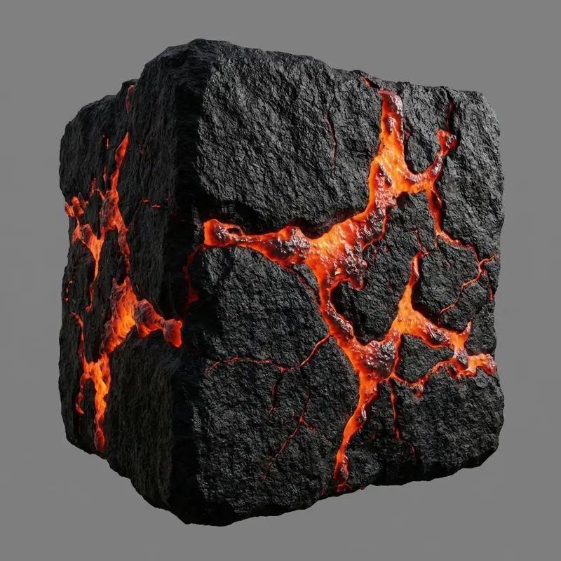 Preview of Lava Stone Texture Cube