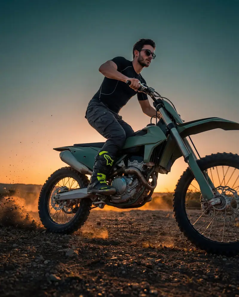 Preview of Cinematic Fashion-Action Portrait of a Rider