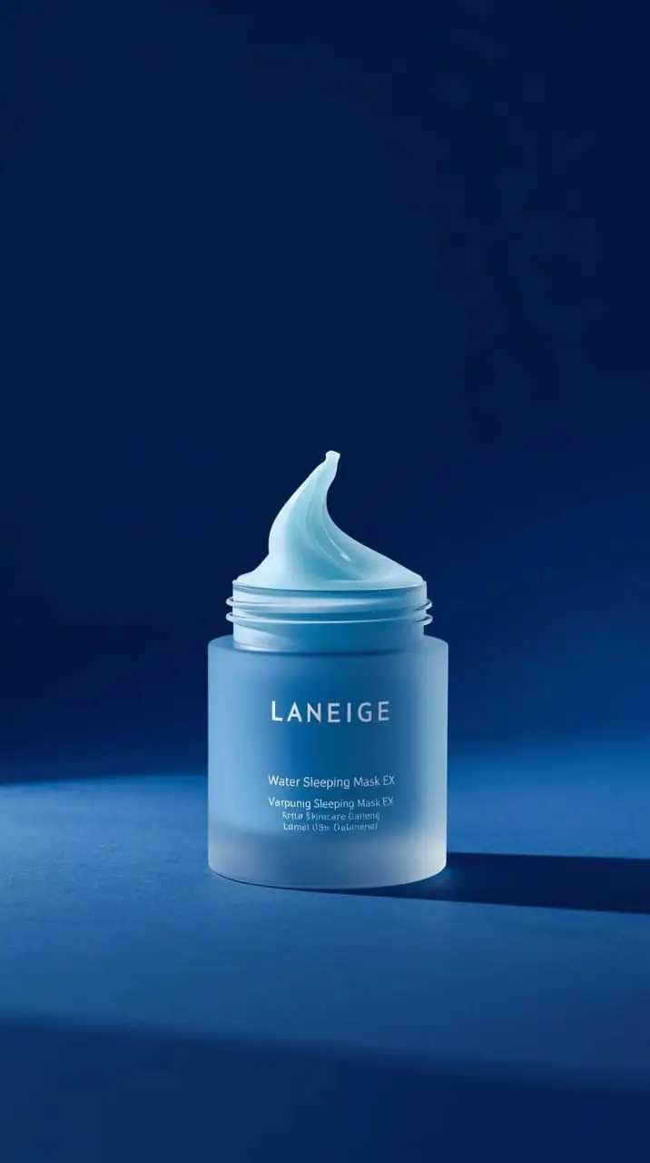 پیش‌نمایش LANEIGE Water Sleeping Mask Product Video Prompt (Slow Motion)