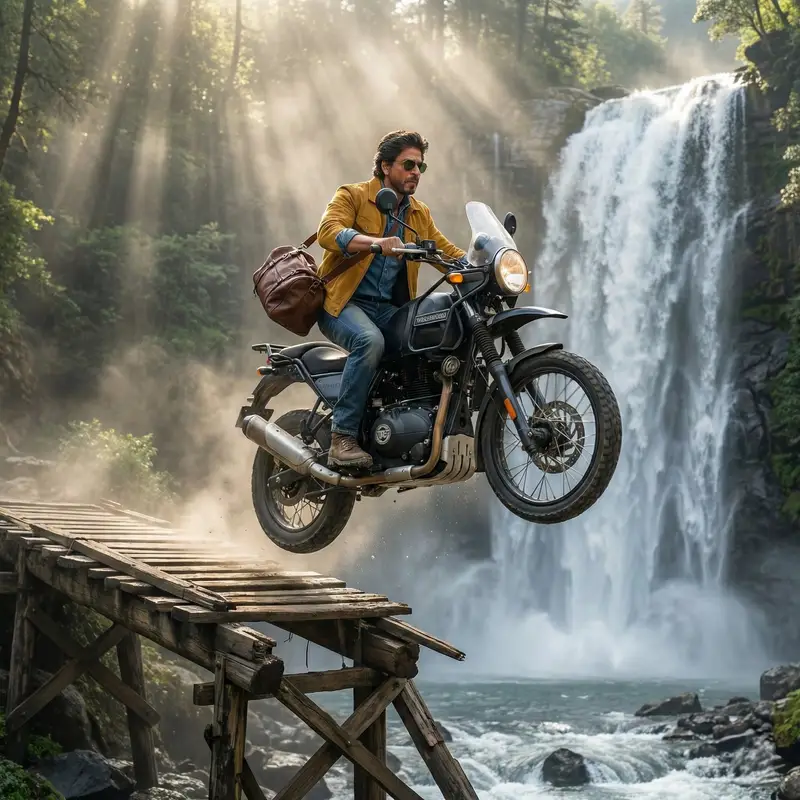 Preview of SRK Motorcycle Jump Action Shot Prompt