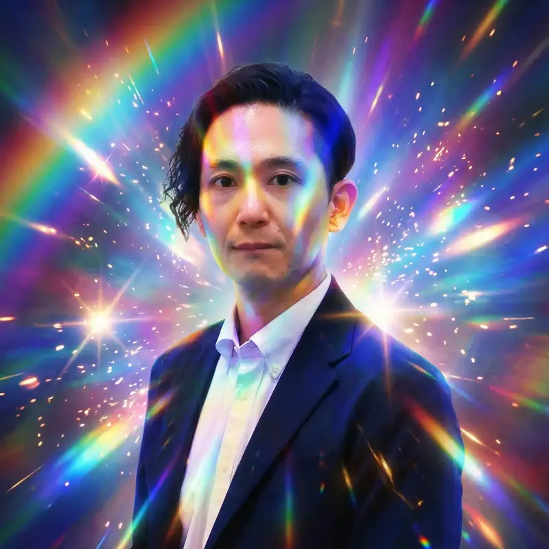 Preview of Image Generation Prompt with Strong Light Effects and Neutral Expression (Japanese)
