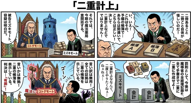 Preview of Four-Panel Manga: Double Accounting