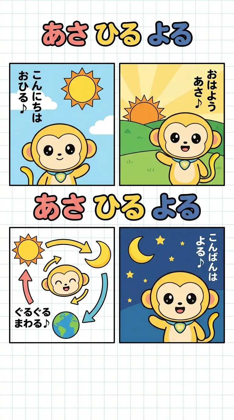 Preview of Four-Panel Comic: Morning, Noon, Night, Mandarin Orange Theme