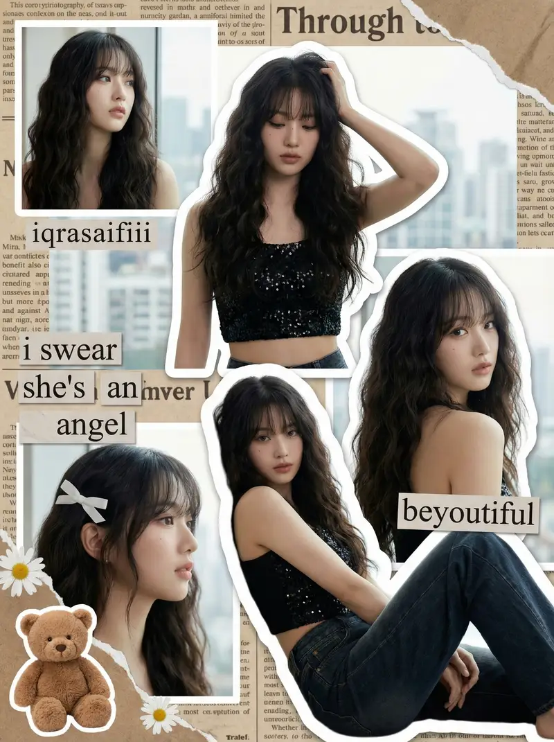 Preview of Y2K K-Pop Digital Scrapbook Collage