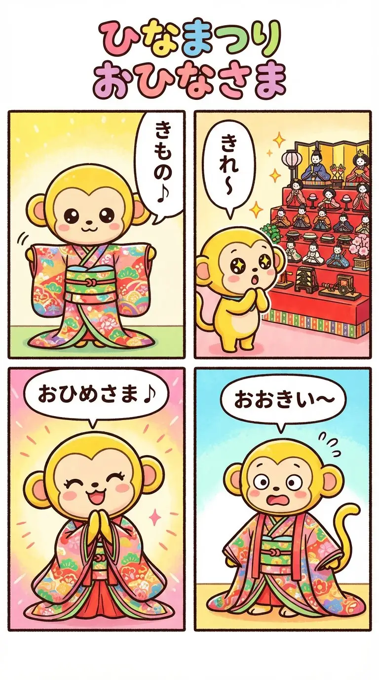 Preview of Nano Banana Pro 4-panel comic: Hina Matsuri