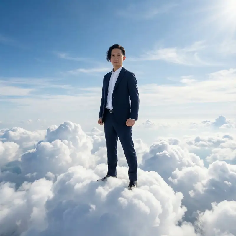 Preview of Standing on Clouds in a Suit