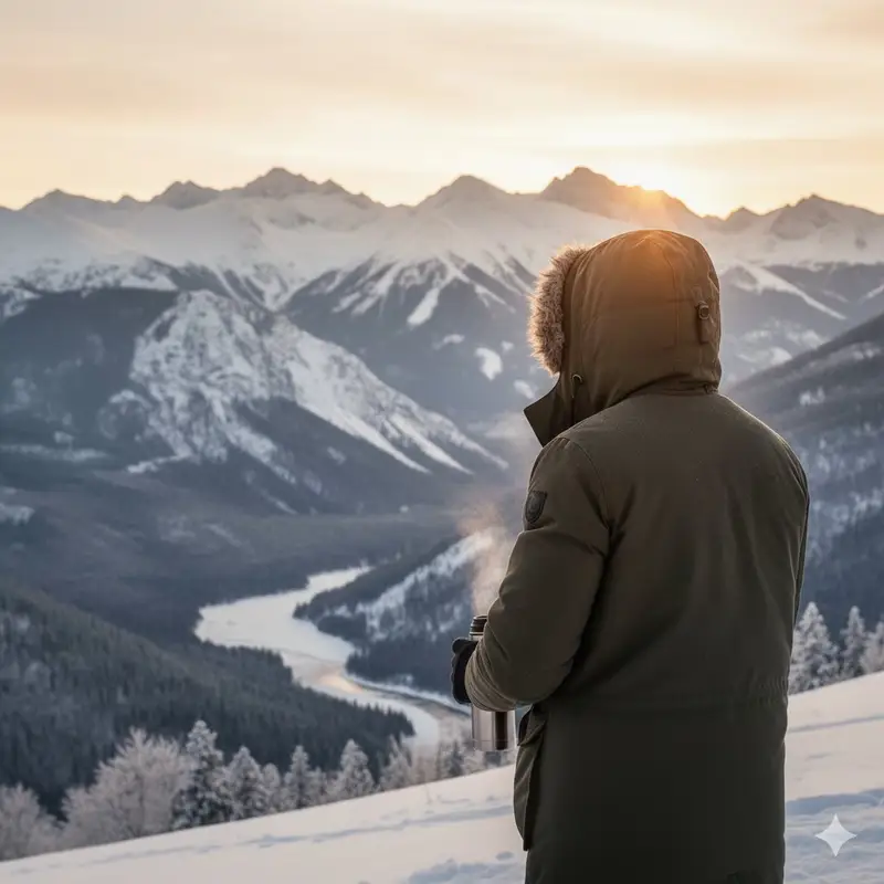 پیش‌نمایش Golden Hour Winter Portrait Prompt for Gemini Nano Banana 3.0