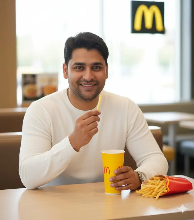 پیش‌نمایش Ultra-Realistic McDonald's Lifestyle Portrait (Two Scenes)
