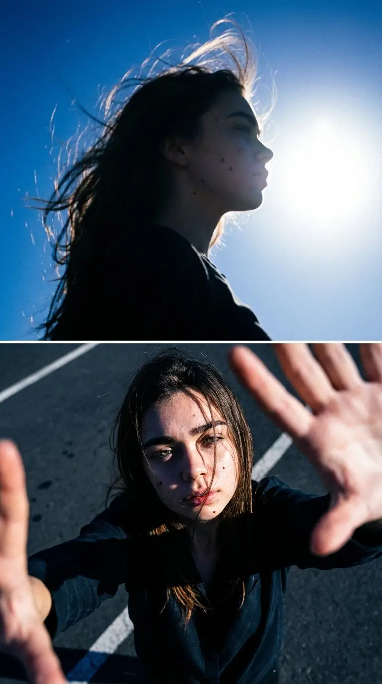 Preview of Cinematic Diptych with Identity Lock and Blue Tones