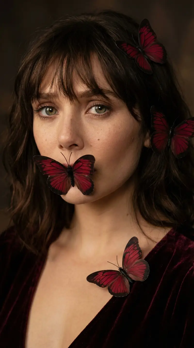 پیش‌نمایش Mysterious Butterfly Portrait Prompt