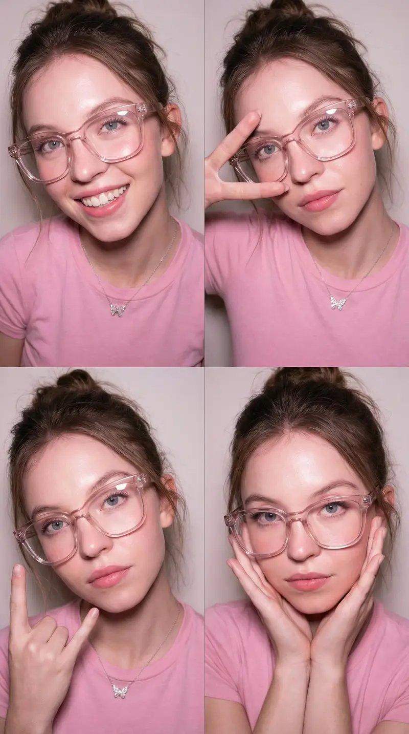 Preview of 4-Panel Collage Portrait with Flash