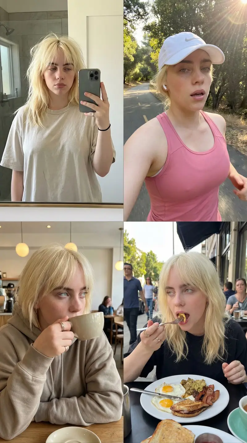 پیش‌نمایش 4x4 Grid Daily Routine Consistency Prompt (Sydney Sweeney)