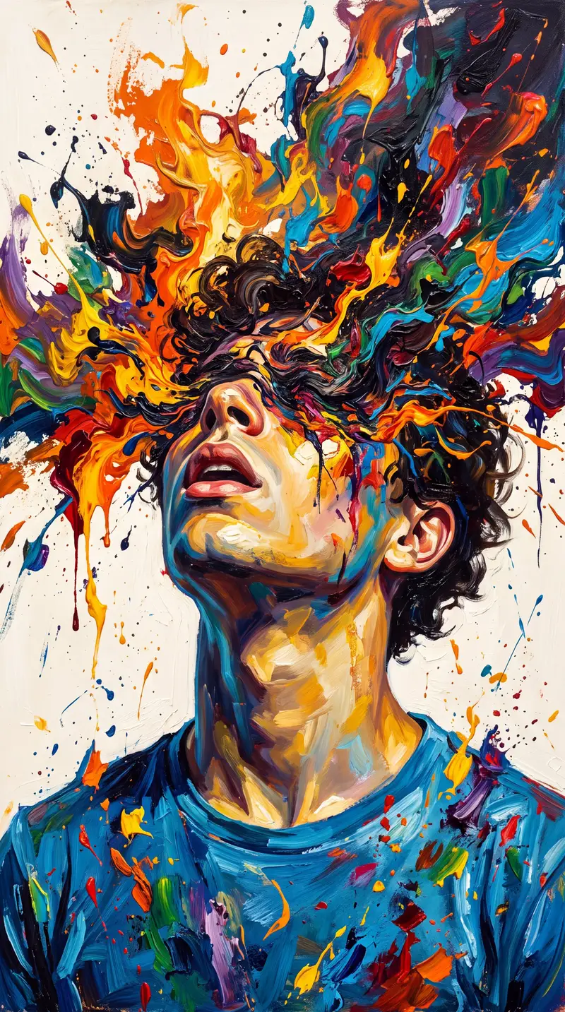 Preview of Abstract Expressionist Paint Eruption