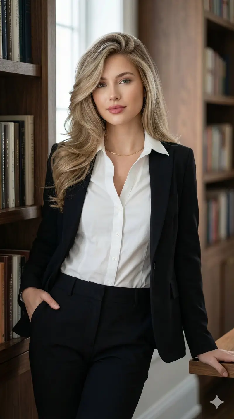 پیش‌نمایش Corporate Chic Portrait in an Executive Office