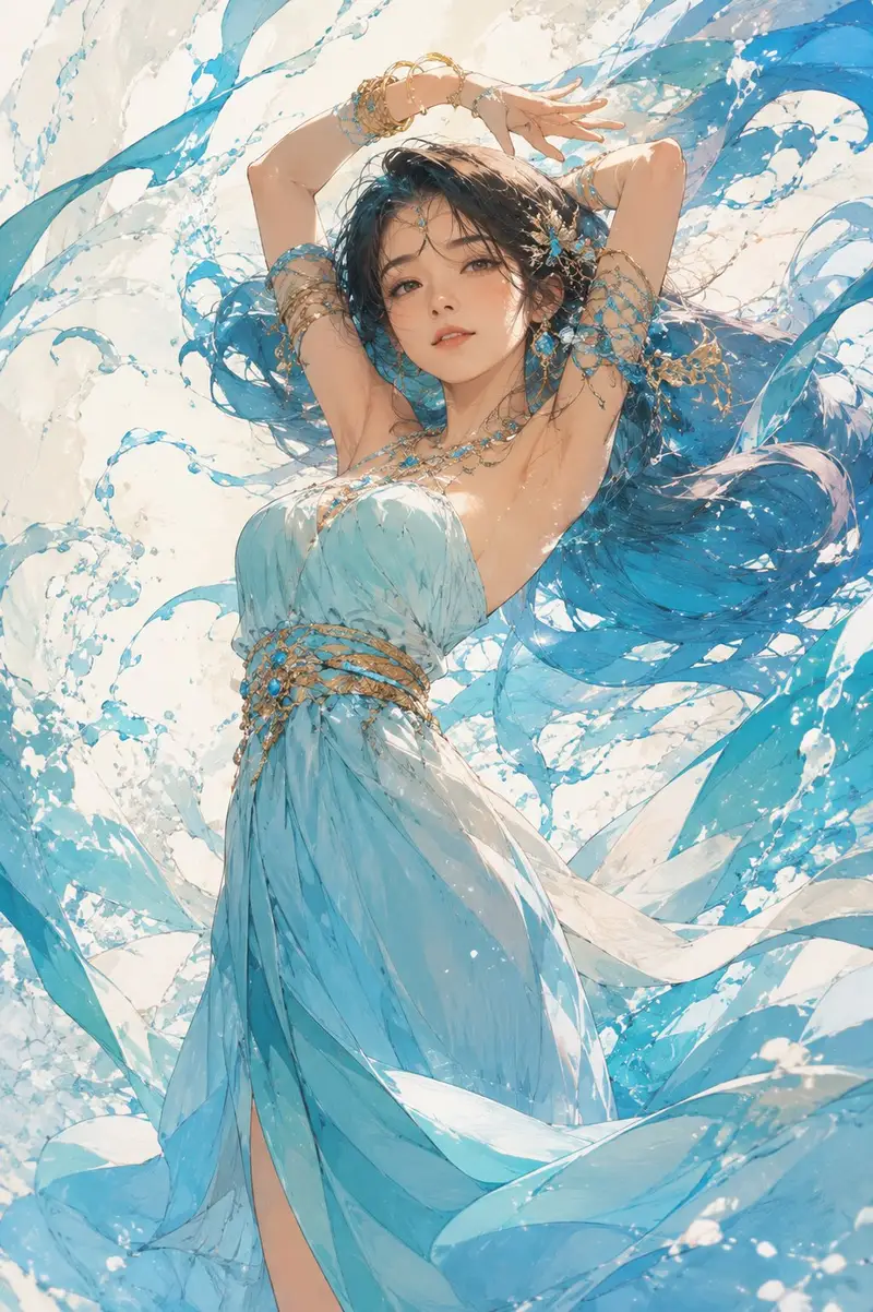 Preview of Ethereal Mermaid Fantasy Anime Art