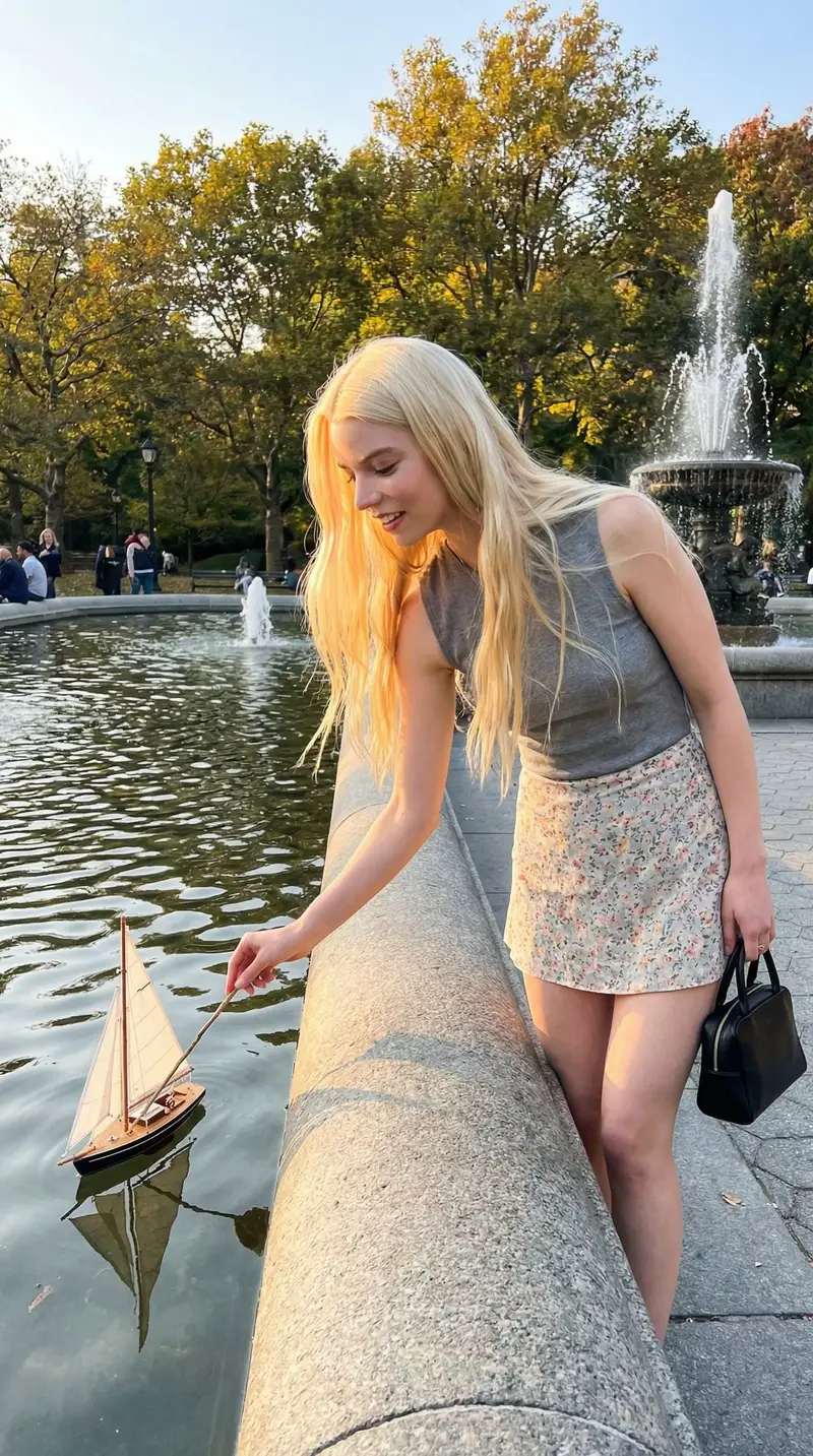 Preview of Park Fountain Lifestyle Photo with Sailboats