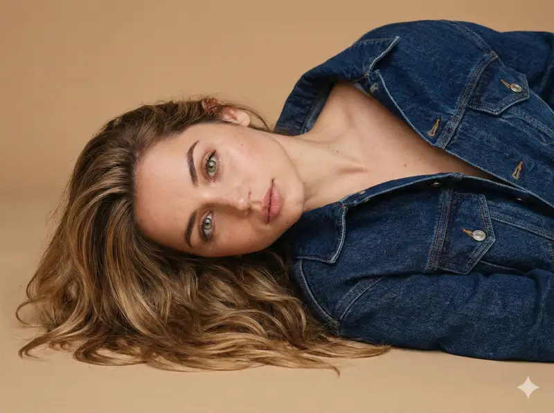 Preview of Intimate Denim Editorial Studio Portrait