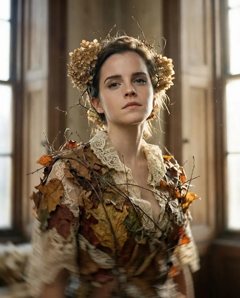 Preview of Surreal Editorial Fashion Portrait (Emma Watson)
