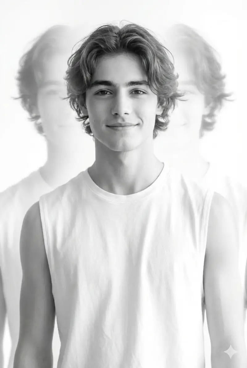 Preview of Black and White Multiple Exposure Portrait