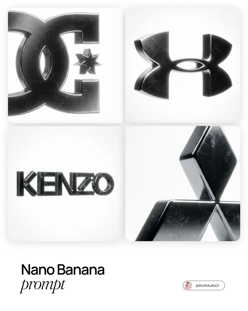 Preview of Dark Metallic Logo Design Prompt