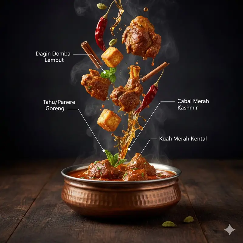 Preview of Hyper-Realistic Kashmiri Wazwan Infographic Prompt