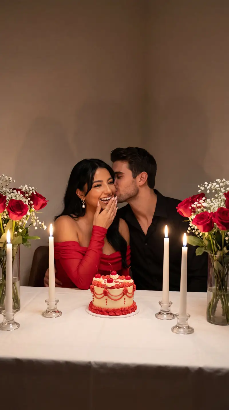 پیش‌نمایش Ultra-Photoreal Candlelight Dinner Scene with Couple