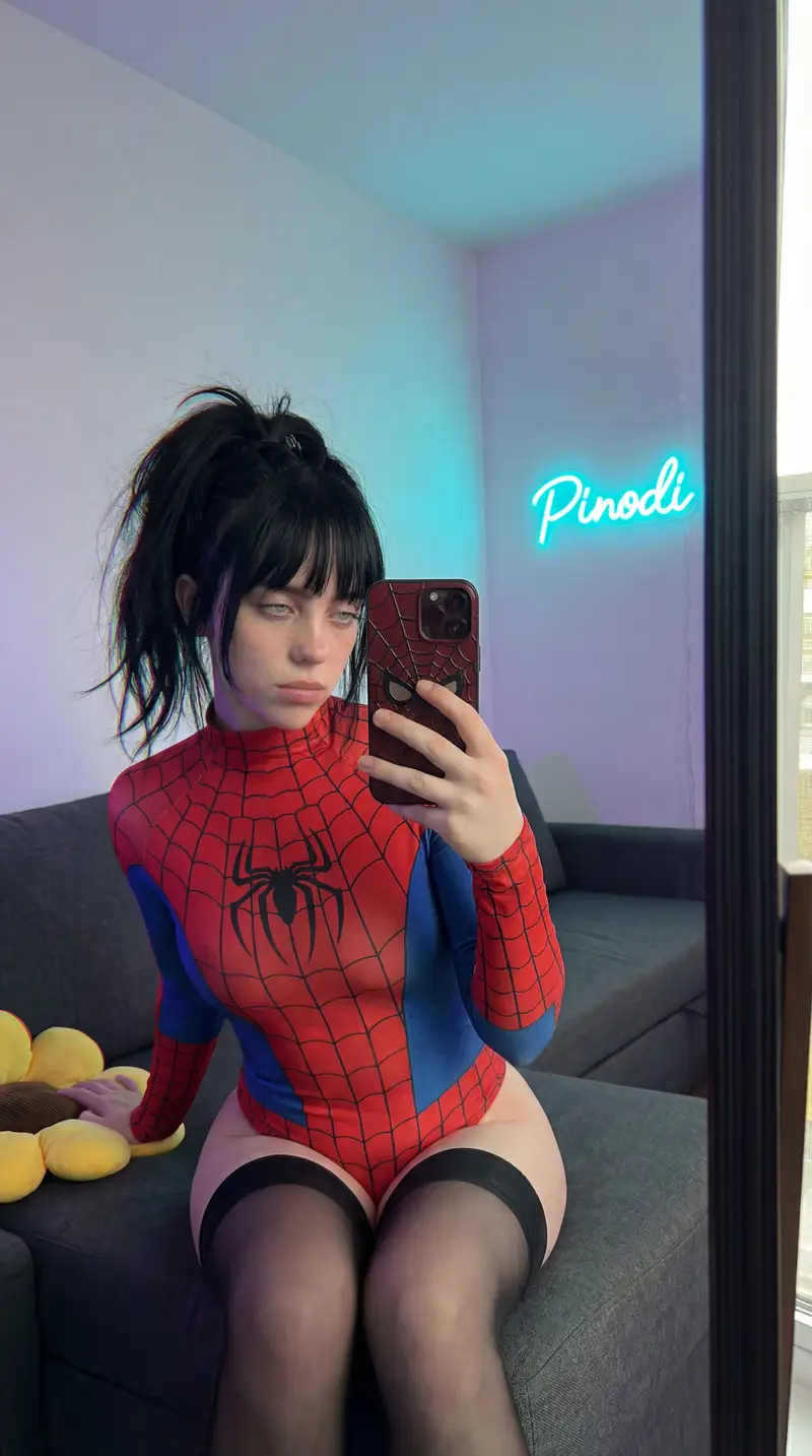 Preview of Sydney Sweeney Spiderman Bodysuit Selfie Prompt