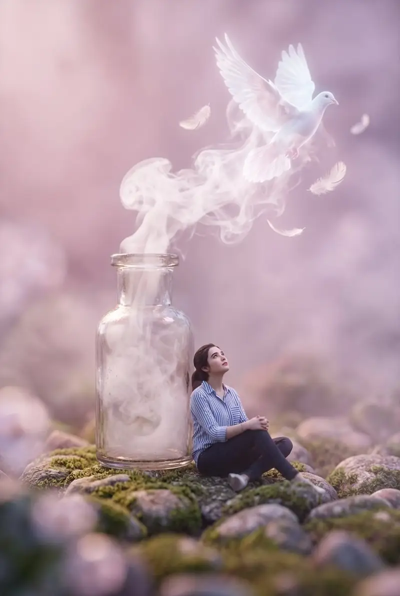 Preview of Surreal Macro Masterpiece with Miniature Figure