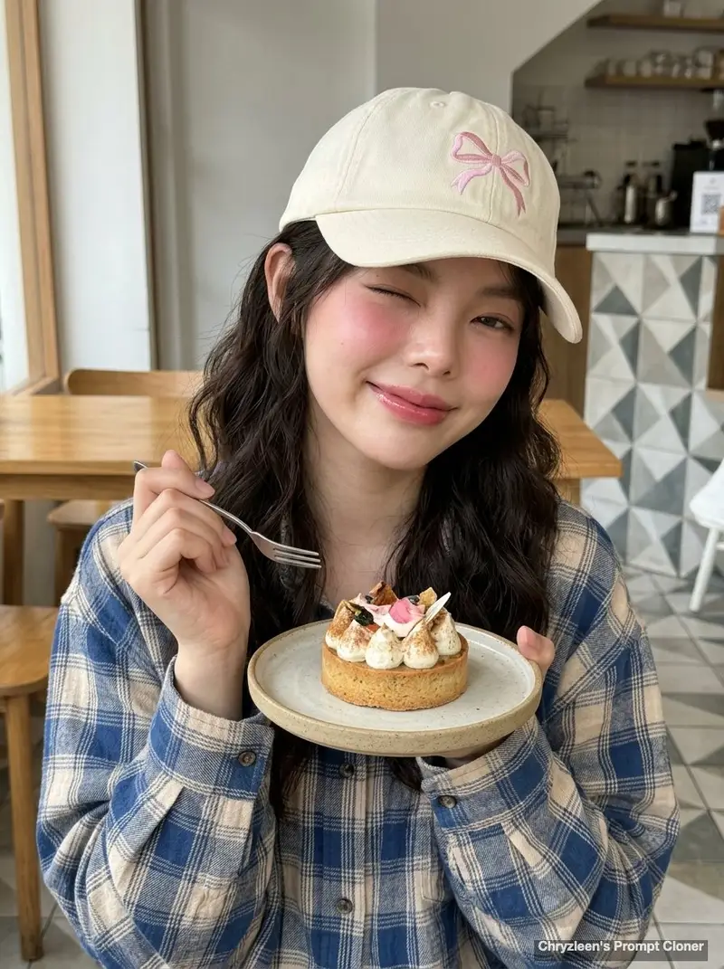 پیش‌نمایش Hyper-Realistic Cafe Portrait with Reference Image
