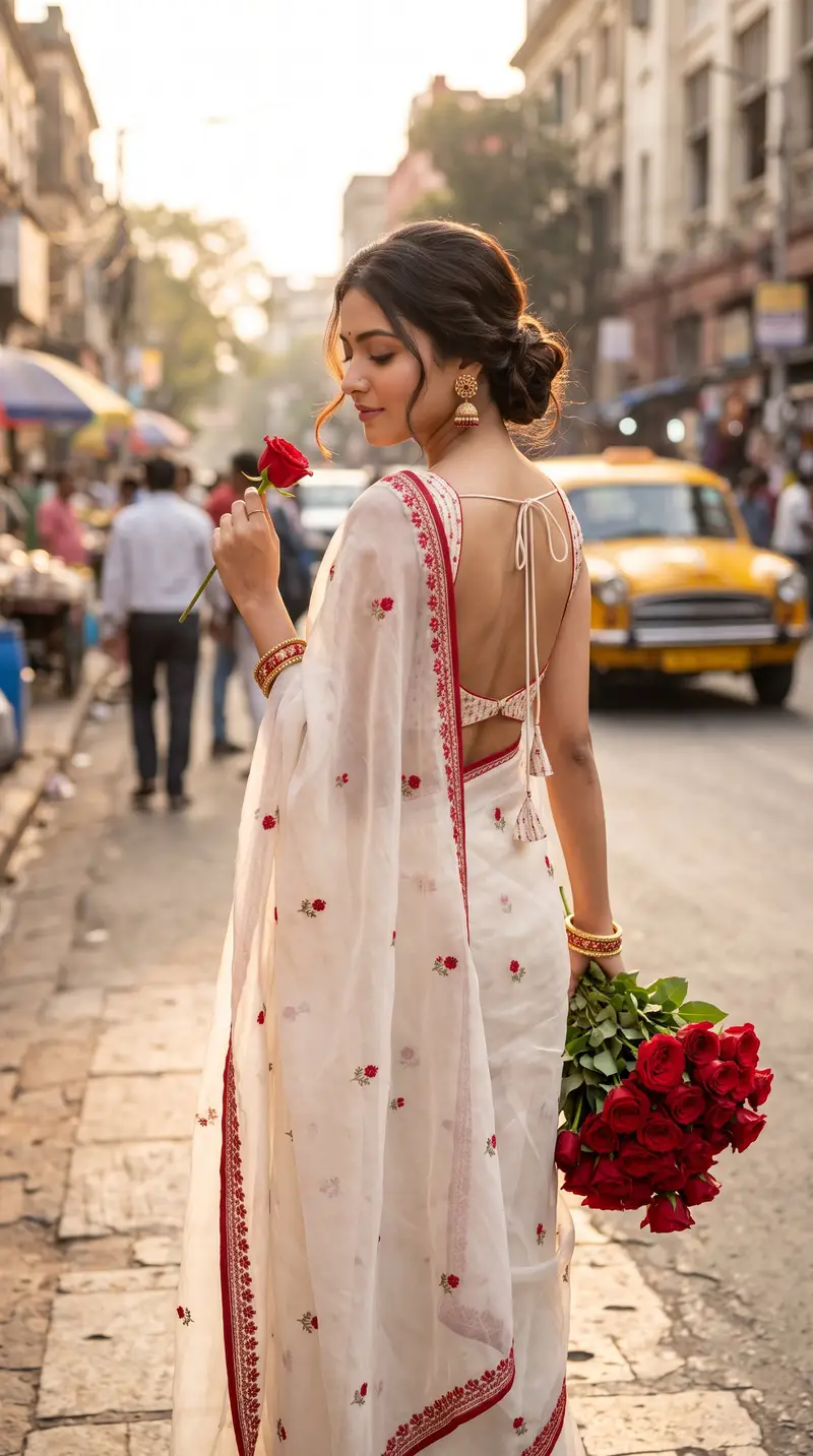 Preview of Ultra-Photorealistic Indian Woman with Roses
